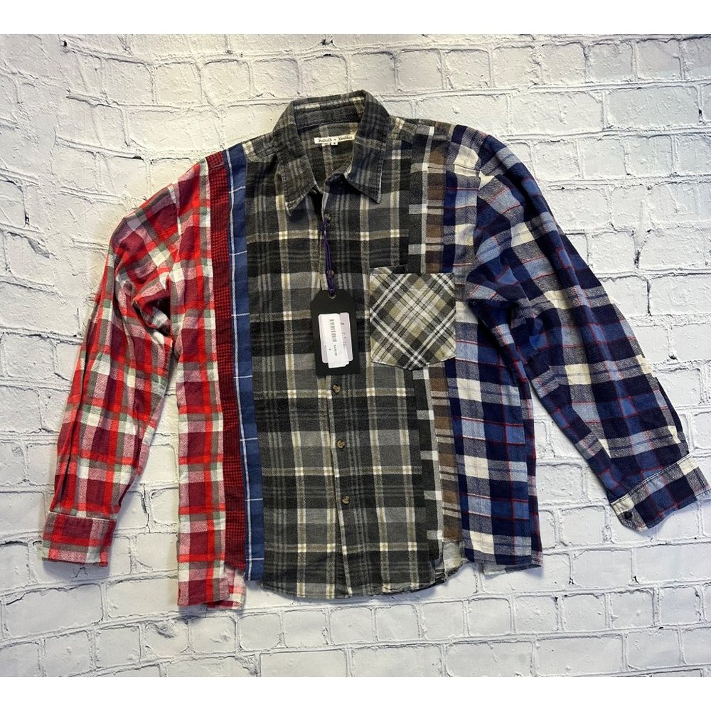 REBUILD BY NEEDLES FLANNEL SHIRT - 7 CUTS SHIRT